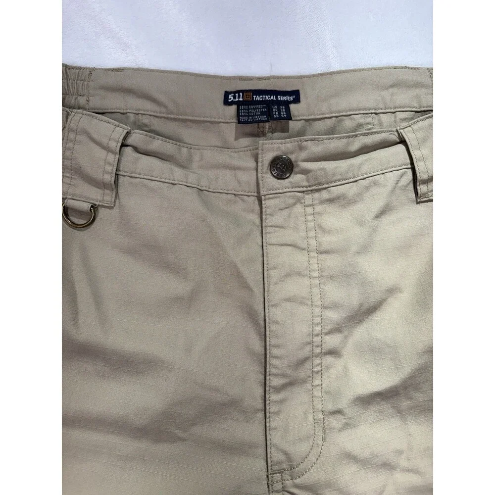 5.11 Tactical Cargo Shorts Men's 38 Khaki Utility Outdoors Hiking Rugged Sturdy